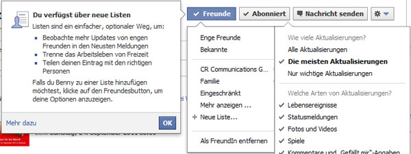 Facebook mit neuen Funktionen