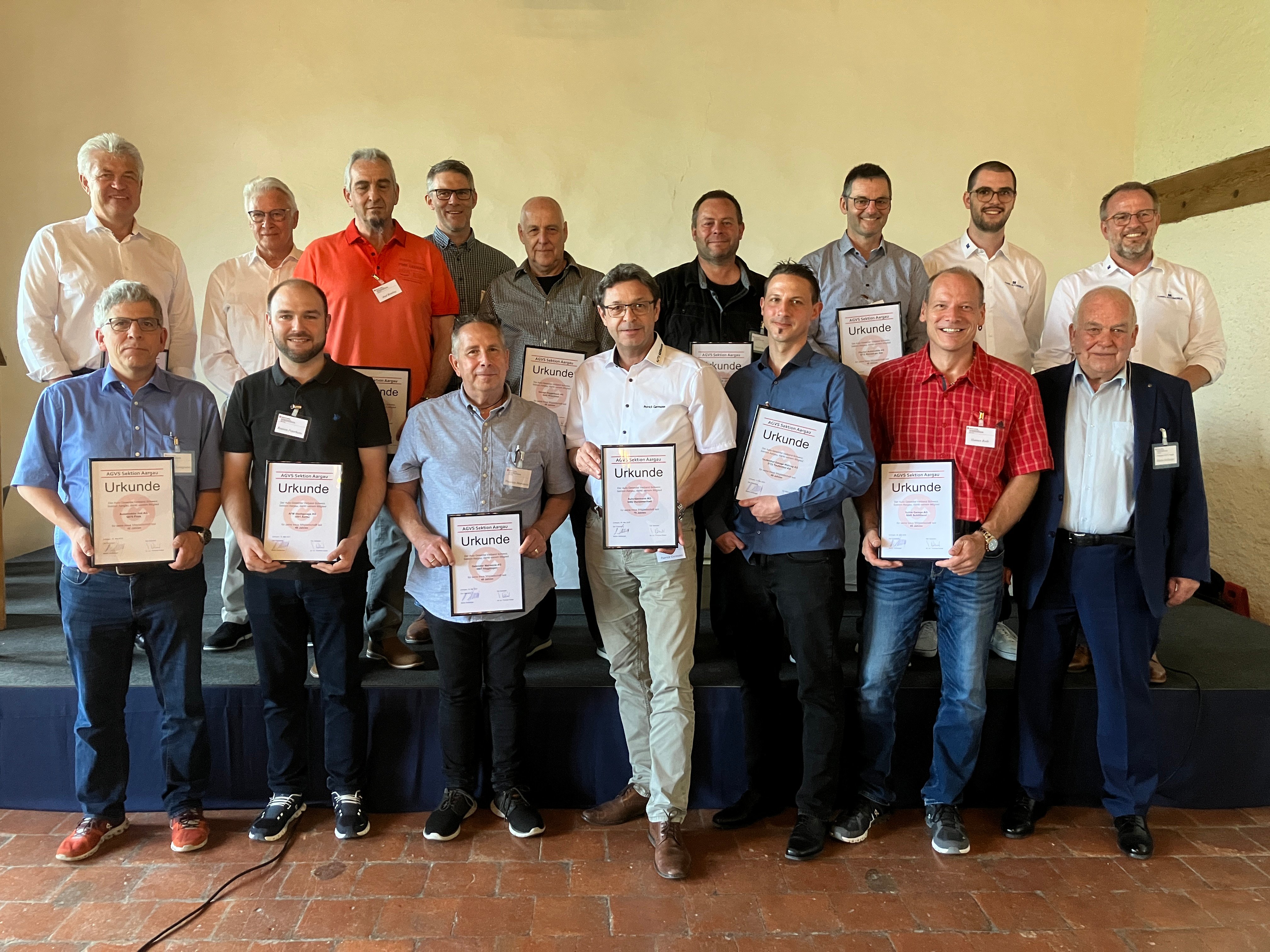AGVS Sektion Aargau: Langjährige Mitglieder